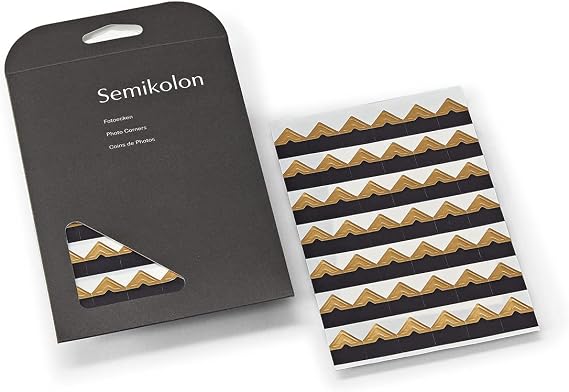 Semikolon - Self-Adhesive Photo Corners for Albums, 252 Pieces, Gold