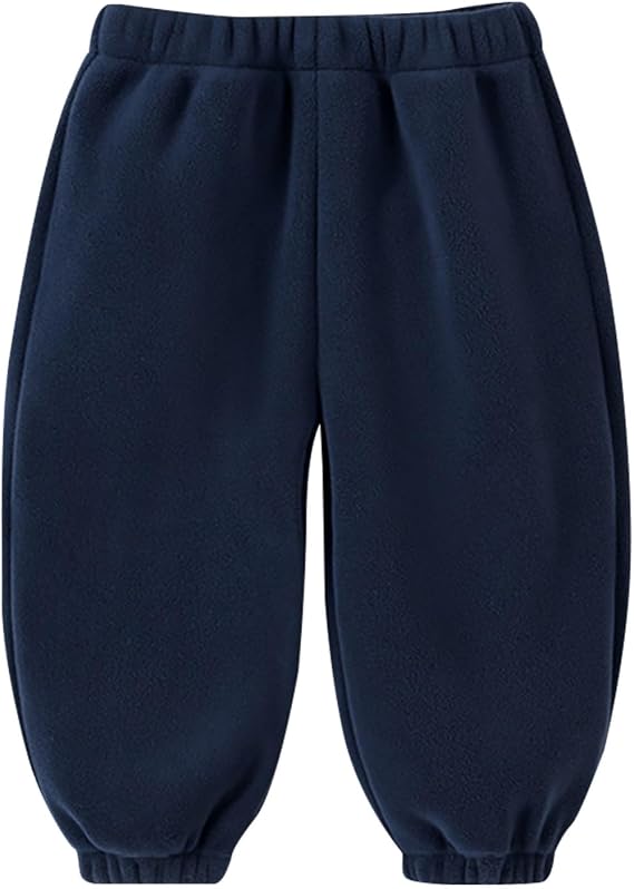 Toddler Little Boys Girls Cotton Sweatpants Pull on Elastic Waist Thicken Relaxed Fit Athletic Pants