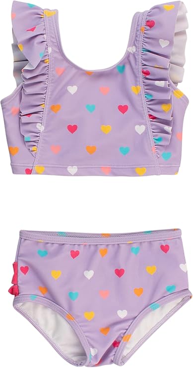 RuffleButts Baby/Toddler Girls Waterfall Tankinis - 2 Piece Swimsuit UPF50+ | Beach And Pool Wear, Summer Vacation Outfit, Infant And Youth Fit