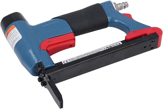 Pneumatic Staple 21 Gauge, Heavy Duty Air Powered Stapling Tool for Upholstery Woodworking PVC Steel 140 Staple Capacity 1 4 to 5 8 Inch 70 to 110 PSI