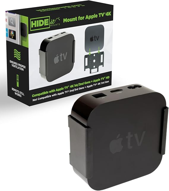 HIDEit HIDEit ATV4K Mount for Apple TV Box