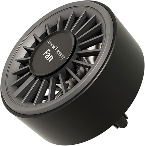360 Degree Airflows Car Vent Clip Freshener with Fan & Gentle Scent Release Simple Installs for Elimination LED Car Air Freshener with Fan