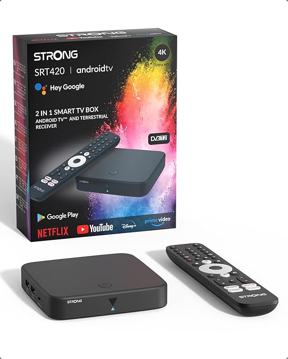 Strong SRT420 4K Streaming Box Android TV 2GB RAM + 8GB Memory