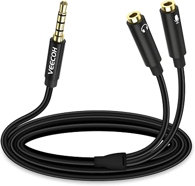 3.5mm Headphone Splitter Audio Adapter Cable