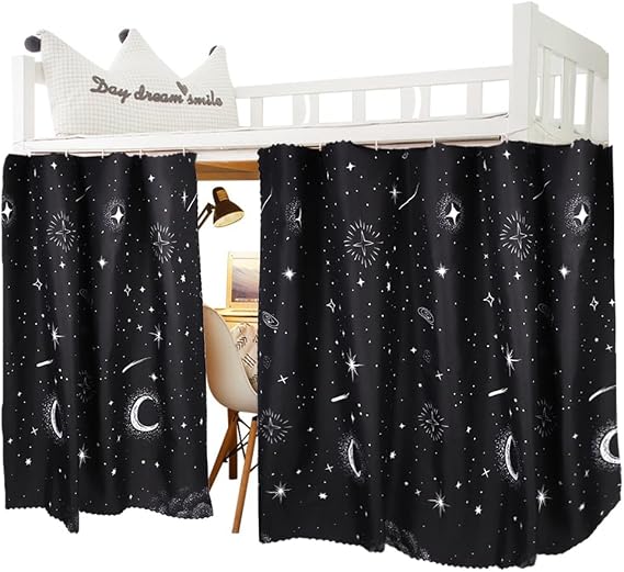 Student Dormitory Bed Curtain Cabin Bunk Bed Curtain Dormitory Shading Curtain Single Sleeper Bed Tent Curtain Mosquito Protection Net Anti-dusty Shading Canopy Removable Curtain Shading Net, 1.1 x 2m