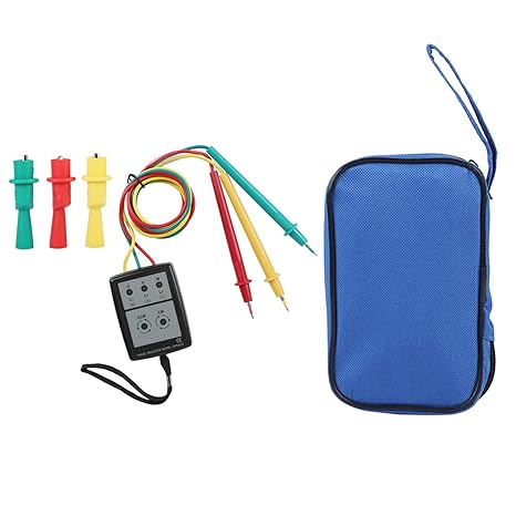 Hilitand SP8030 3 Phase Sequence Rotation Tester Digital Phase Rotation Indicator LED Buzzer Meter 200 V-480V AC