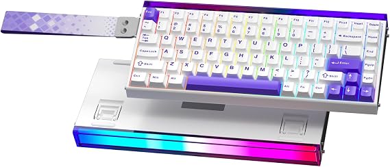 Aula Hero 84 Hall Effect Magnetic Switch Wired Mechanical Gaming Keyboard | 75% 8000Hz Polling Rate, RGB Neon Light Box, Hot-Swappable Side-Printed PBT Keycaps, Rapid Trigger Gamer Keyboards for PC/Mac