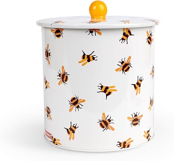 UGL Rustic Chic Bumblebee Biscuit Barrel - Black, 7" H x 6.5" D - Cookie Jar