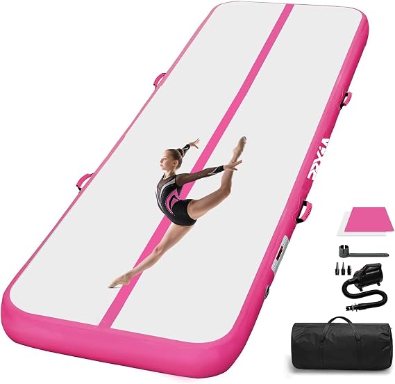 Gymnastics Mat Inflatable Tumbling Mat 3M/4M/5M/6M Tumble Track, Air Gym Track with Electric Air Pump for Home Use/Cheerleading