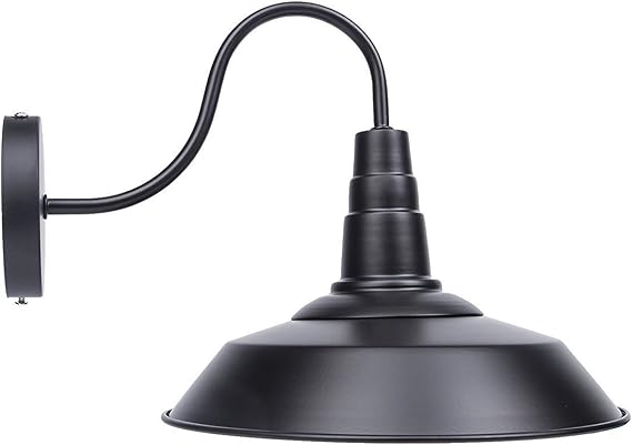 Lightess Black Wall Sconces Lighting Gooseneck Industrial Barn Lights Vintage Farmhouse Wall Lamp, CY-8