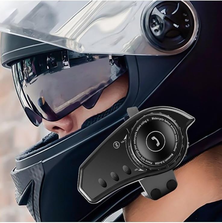JUNGLEE (1364) Motosiklet Kask Bluetooth Kulaklık Interkom Su Geçirmez Kablosuz Mikrofonlu Moto Intercomunicador ile uyumlu