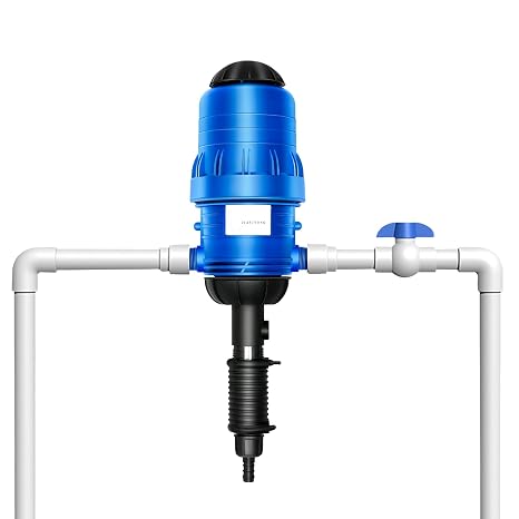 0.4-4% Adjustable Fertilizer Injector, Automatic Fertilizer Injector Dispenser Dosing Pump, 20-2500 L/H Water Powered Chemical Liquid Doser Dispenser for Garden, Greenhouse, Agriculture
