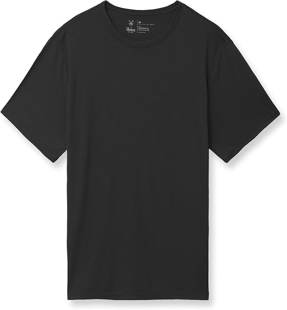 IBEX Naturalist Crew Neck 100% Merino Wool Shirt for Men | Short Sleeve Merino Wool T-Shirt for Men