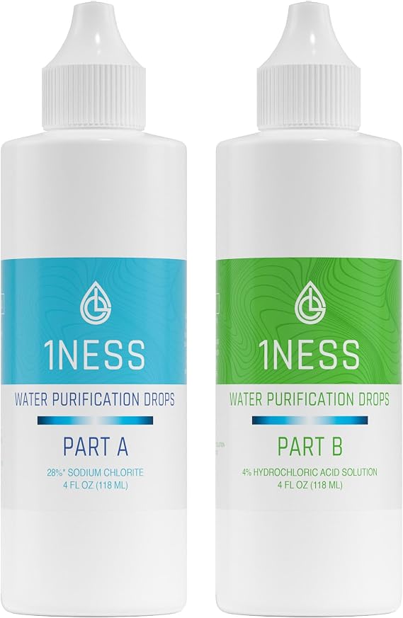 Chlorine Dioxide Kit - Hydrochloric Acid 4% and Sodium Solution (1x 4oz Solution A + 1x 4oz Solution B)