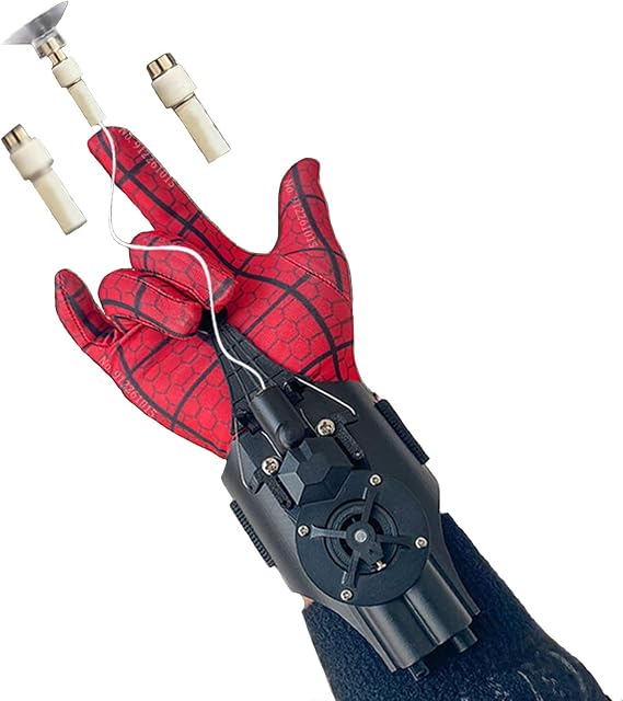 Web Shooter Wrist Toy-Rope Launcher ,USB Recharger,Automatic take-up,Spider Web Shooters That Actually Shoot,Superhero Role-Play, Real Web-Shooters Great Gift for Man and Kids