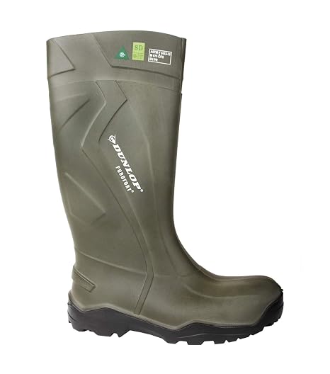 DUNLOP Purofort+ Full Safety Work Boots, Black, Size 9