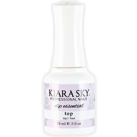 KIARA SKY Dip Top Coat for Nail Dip Powder | Step 4 Dip Powder Nail Essential Top Coat | Ultra-shiny Top Coat | No Lamp Needed | Cruelty-Free and Professional-Grade - for Dip Manicure | 15 ml