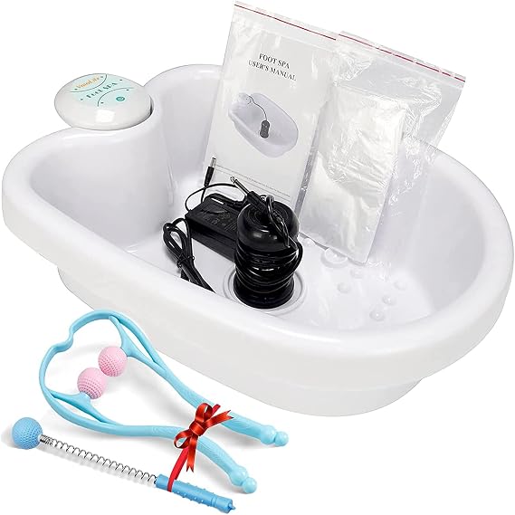 WL Ionic Foot Bath Detox Machine, Personal Ionic Foot Bath, Detox Foot Spa System with Point Neck Tool, Foot Basin, Suitable for Home Use, Salon Beauty Club