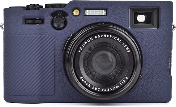 MUZIRI KINOKOO Silicone Case for Fujifilm X100 VI Camera, Soft Rubbber Fuji X100 VI Protective Cover, Anti-Slip & Anti-Scratch - Blue