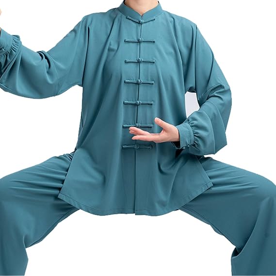Tai Chi Clothing Martial Arts Chinese Traditional Men Women Kung Fu Taekwondo Training Clothes (Color : Blue, Size : Small)