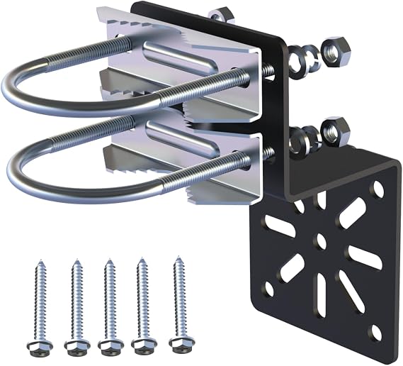 Antenna Mount Heavy Duty Antenna Mast Assembly [ Without The Pole ] Weather-Resistant Pole Mount Bracket with 5 PCS Stainless Steel Screws