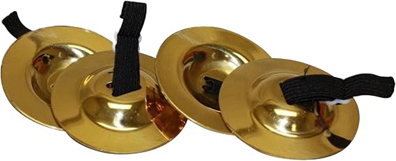 Rhythm Band Finger Cymbals, Two Pair With Straps