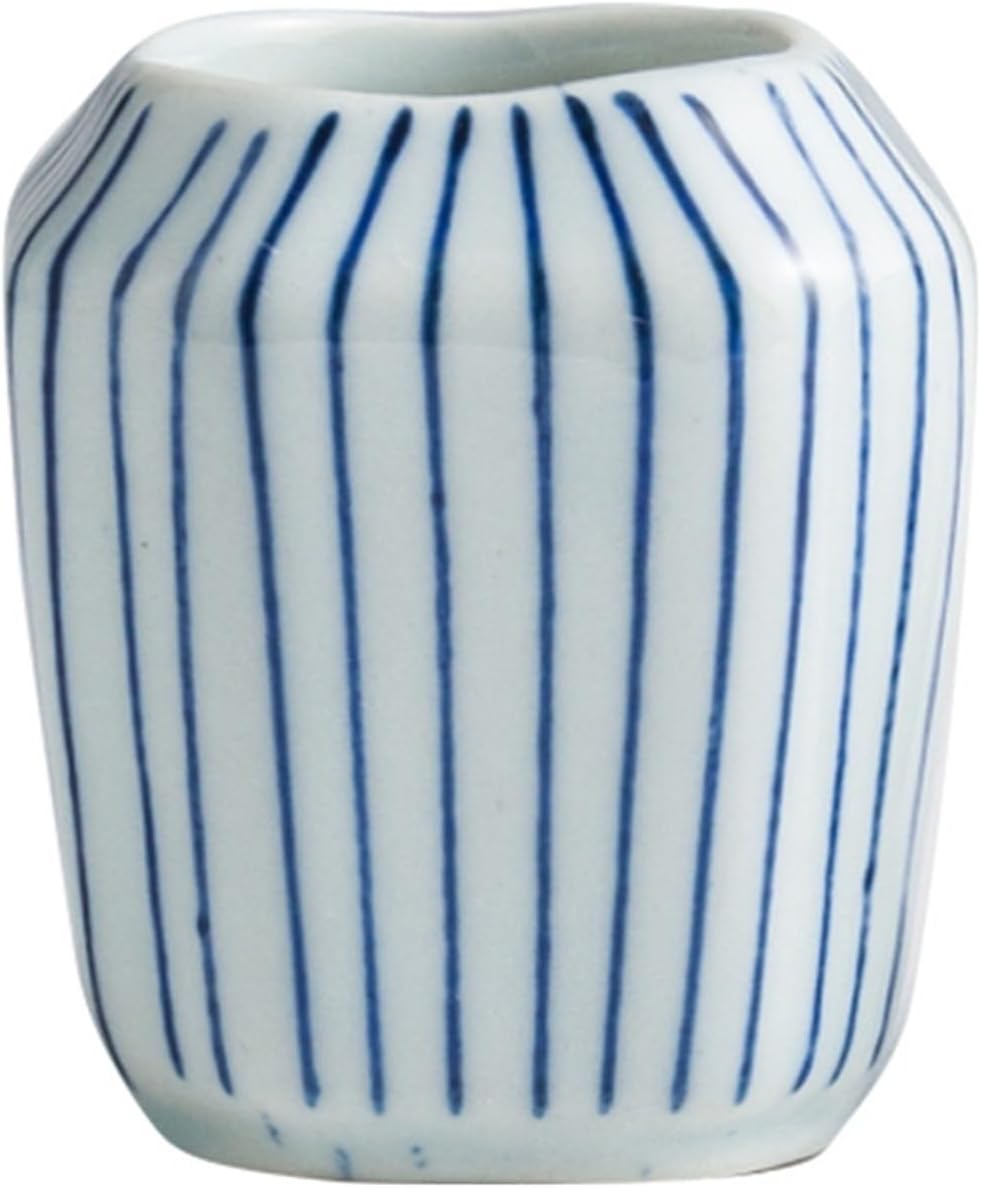 Toothpick Holder Ceramic Hand-painted Toothpick Jar Restaurant Tabletop Decoration Toothpick Cup Household Cotton Swab Storage Box Toothpick Dispenser Tooth Picks Container Case (Color : A)