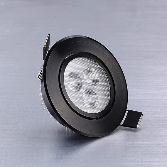 Spotlight Black Led Downlights 5W Directional Led Spotlight Die-Casting Aluminum Inclined Ceiling Lamp 120° Beam Angle 3000K 4000K 6000K Lighting Wall Washer Lamp for Shop Living Room Deco