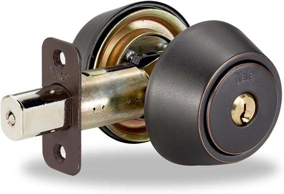 Yale Collection Deadbolt Double Cylinder in Oil Rubbed Bronze, Key Lock, 20-Inch