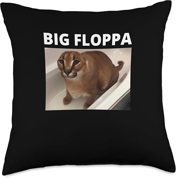 Funny Big Floppa My Beloved Big Floppa Meme Cat Throw Pillow