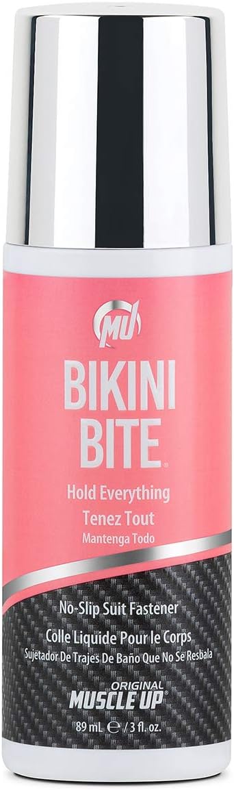 Pro Tan, Bikini Bite, No-Slip Suit Fastener, Holds Suit, Won't Stain Suit, Gentle on Skin, Washes Off, 3 oz.