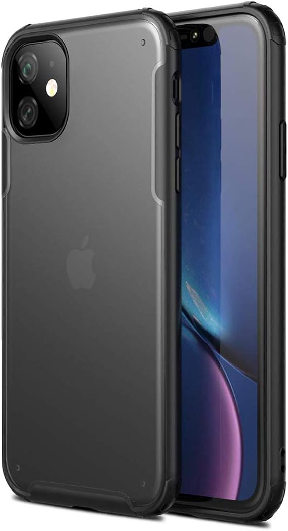 Microsonic Case for Apple iPhone 11 (6.1'') Frosted Frame Black [Case Compatible with iPhone 11 - Black]