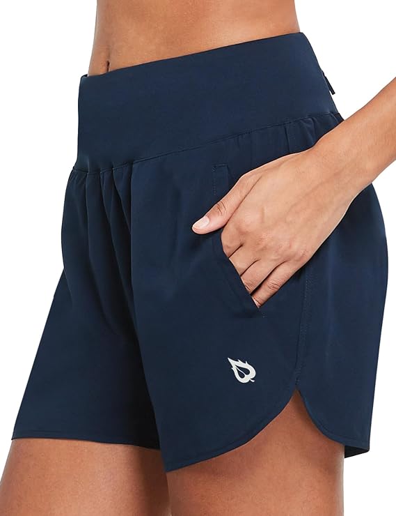 baleaf Women's 5" Workout Running Shorts with Liner Quick Dry Athletic