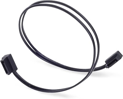 Silverstone Technology CP11B-300 300mm 11.8 in. Ultra Thin 6Gbs Lateral 90-Degree SATA Cable with Custom Low-Profile Connectors, SST-CP11B-300