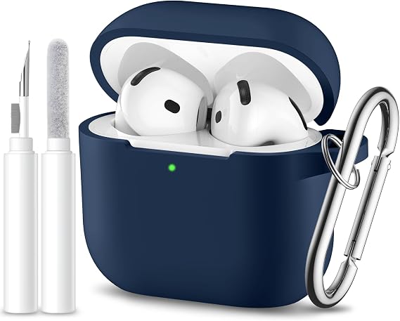 for AirPods 5 and AirPods 4 Case Cover with Cleaner Kit, Darkblue