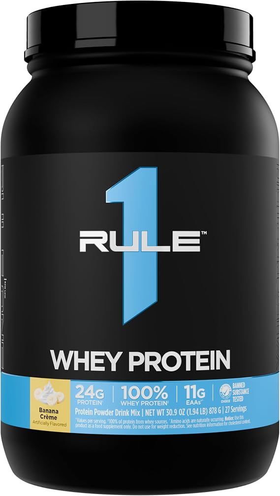 Rule 1 Proteins Whey Protein Powder, Banana Creme, 27 Servings