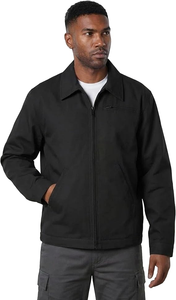 Men's Relaxed Fit Work Jacket, Heavy-Duty 100% Cotton Duck Canvas