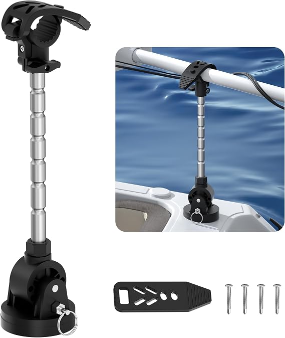 Trolling Motor Stabilizer Mount Applicable for Minn Kota Terrova/Riptide Ulterra/Riptide PowerDrive & Marine-Grade Durability Adjustable Trolling Motor Support
