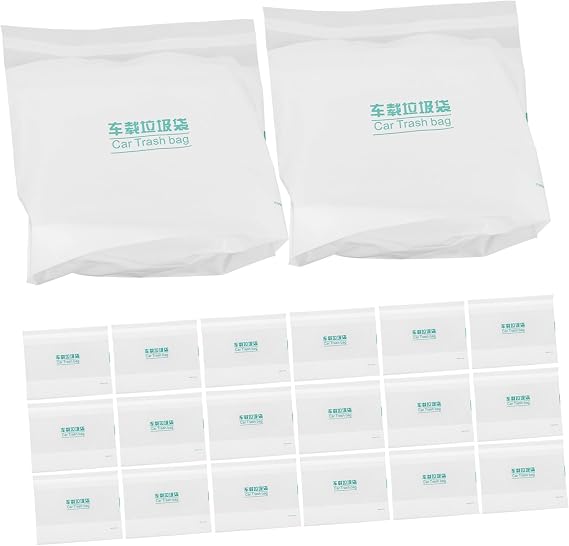 100pcs Car Trash Bags Disposable Thickened Leakproof Vehicle Waste Pouch Easy Stick Design for All Types of Vehicles Convenient Trash Management