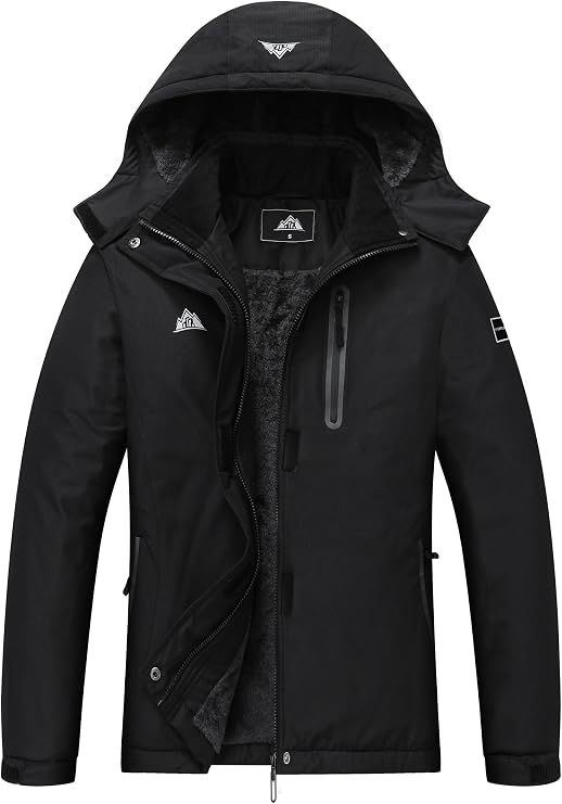 MOERDENG Women's Snow Ski Jacket Warm Winter Coat Waterproof Snowboarding Jacket with Zippered Pockets