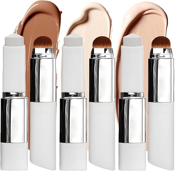 Color Changing Foundation Stick,Korean Makeup Color-Changing Foundation Stick,Full Coverage Foun/dation,Col/or Chang/ing Foun/dation Sti/ck,Co/lor Match Fo/undation for Mature Skin(3PC Mix)