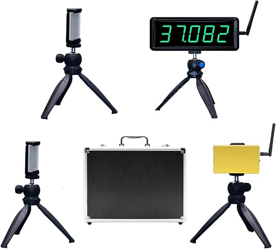 Laser Timer for Sprints,Stopwatch for Track 40 60 Yard Dash,Electronic Stopwatch for Running,Football,Track & Field Speed Training, Battery Powered Race Timer