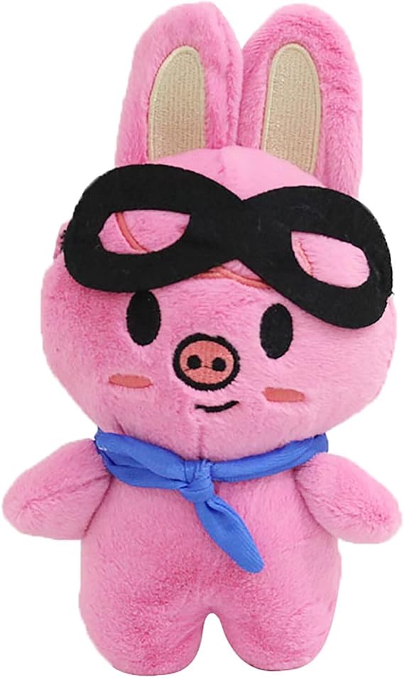 Outofgas SKZOO Dwaekki パイロットぬいぐるみ サングラス付き3rdファンミーティング人形 3.9インチ かわいい動物のぬいぐるみキーチェーンバッグチャーム ファンへのギフトに