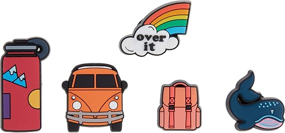 Crocs Jibbitz Shoe Charms Travel 5-Pack | Jibbitz for Crocs, Off the Grid, Small
