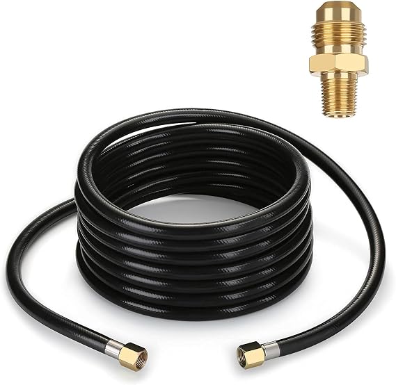 20FT High Pressure Propane Hose Extension with 3/8" Female Flare Both Ends