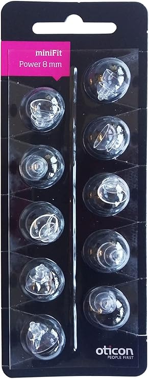Oticon MINIFIT Dome Tips 10-Pack (8mm Medium Power)