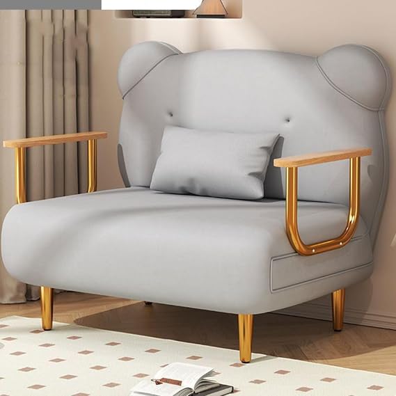 Folding Sofa Bed Single Sofa Bed Chair Bed 4-in-1 Convertible Sleeper Chair With Adjustable Backrest Pillow Futon Sofa Bed Floor Sofa Lounge for Living Room Bedroom Fold Out Chair Bed