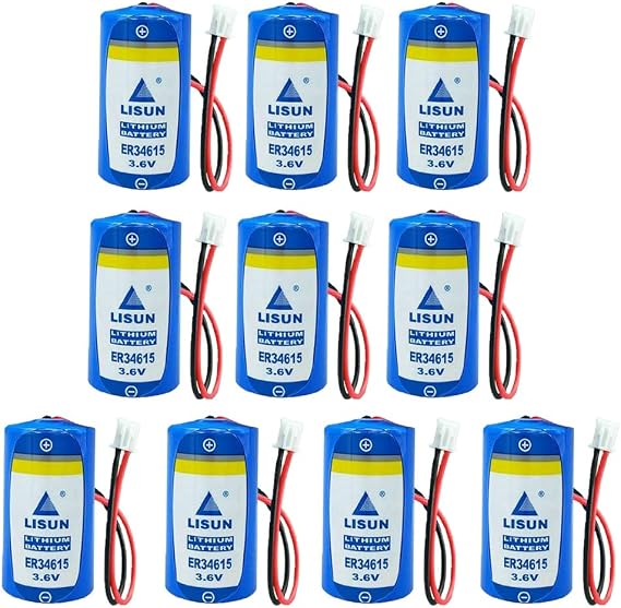 10-Pack Multipurpose Battery for ER34615 3.6V Cell 19000mAh D Size Li-Battery with Plug Customizable Plug