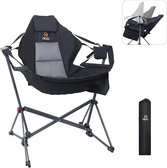 Nice C Hammock Camping Chair with Stand, Swing Rocking Chair (1 Pack)