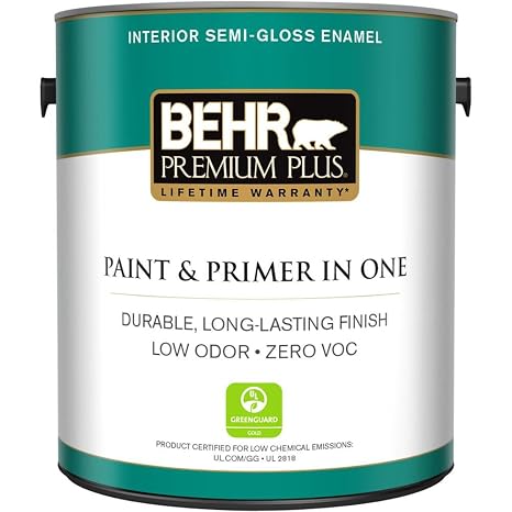 1 gal. Ultra Pure White Semi-Gloss Enamel Low Odor Interior Paint & Primer 305001